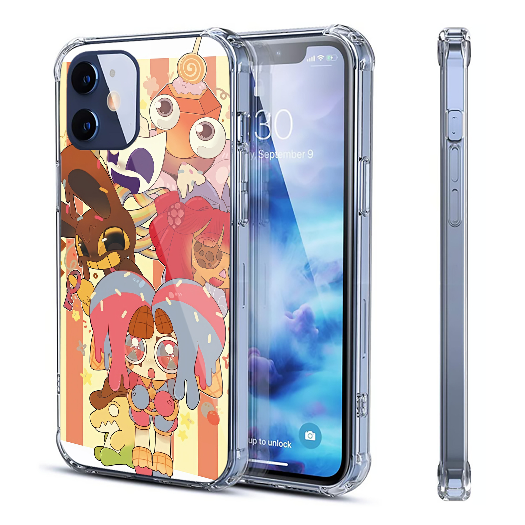 （画像用） アンパンマン Anpanman 【iPhone 12シリーズ対応】透明スマホケース（クリアソフトケース）